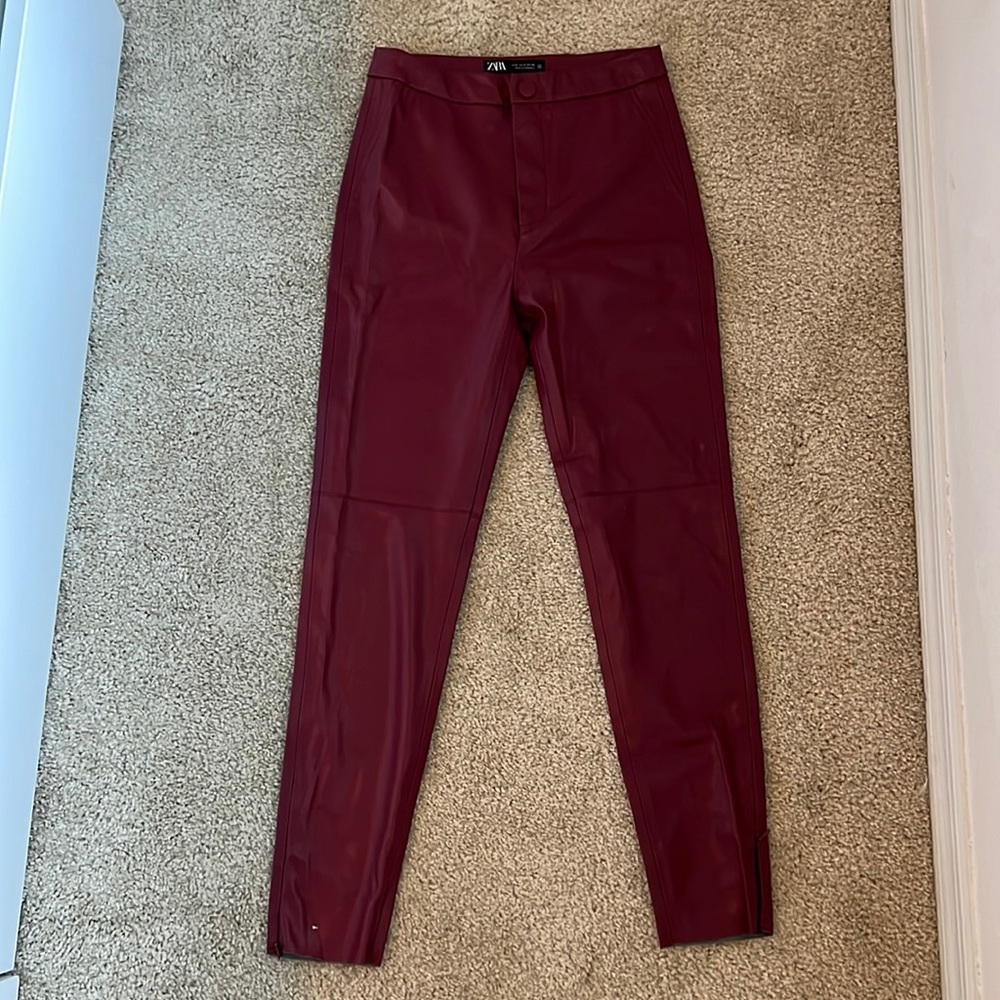 Zara faux leather leggings